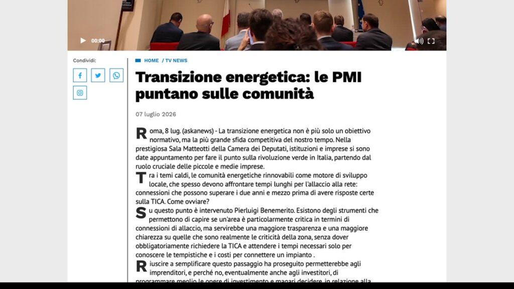 Articolo Il Tempo - Transizione energetica